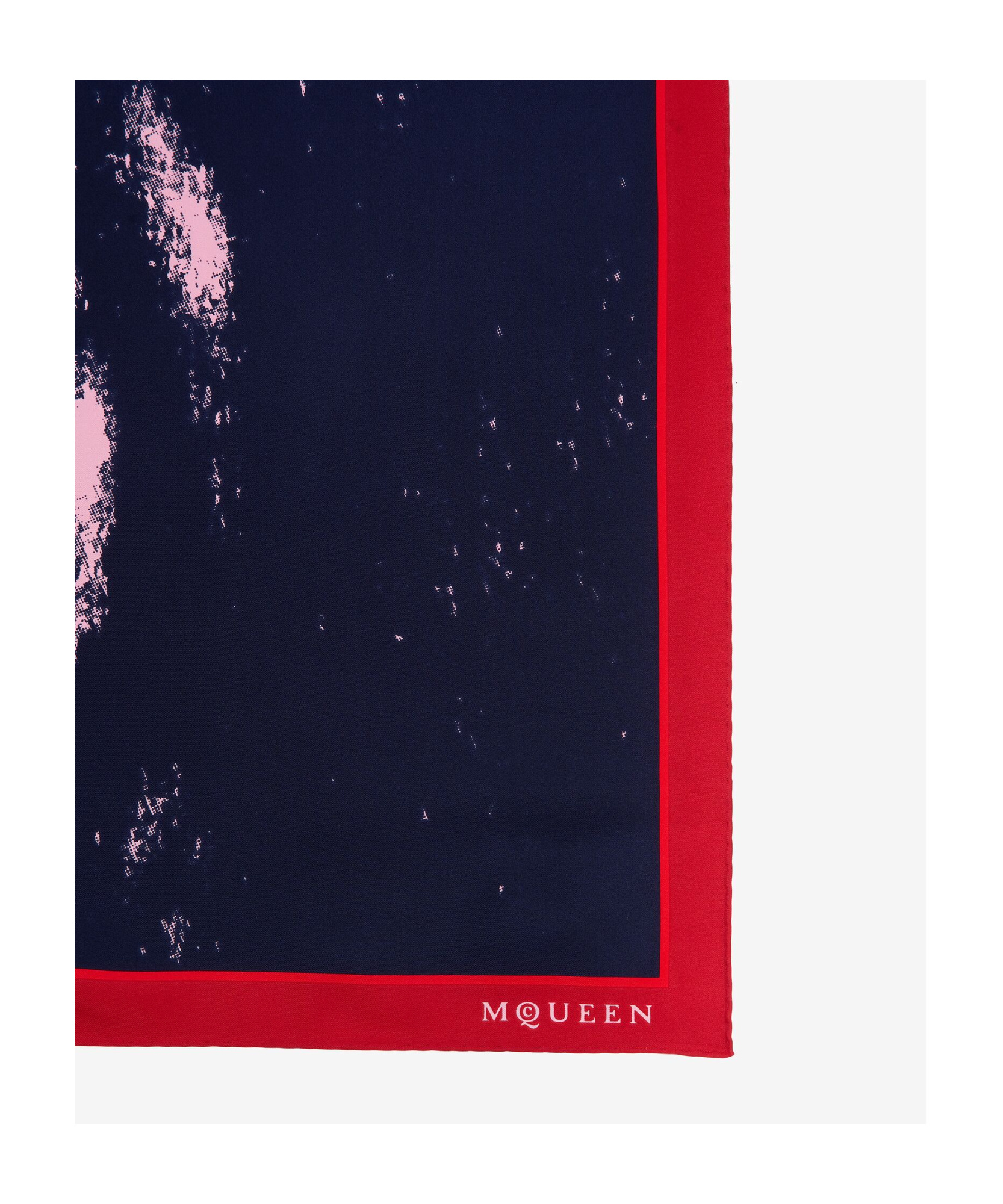 Alexander Mcqueen Pattern Silk Scarf In Black