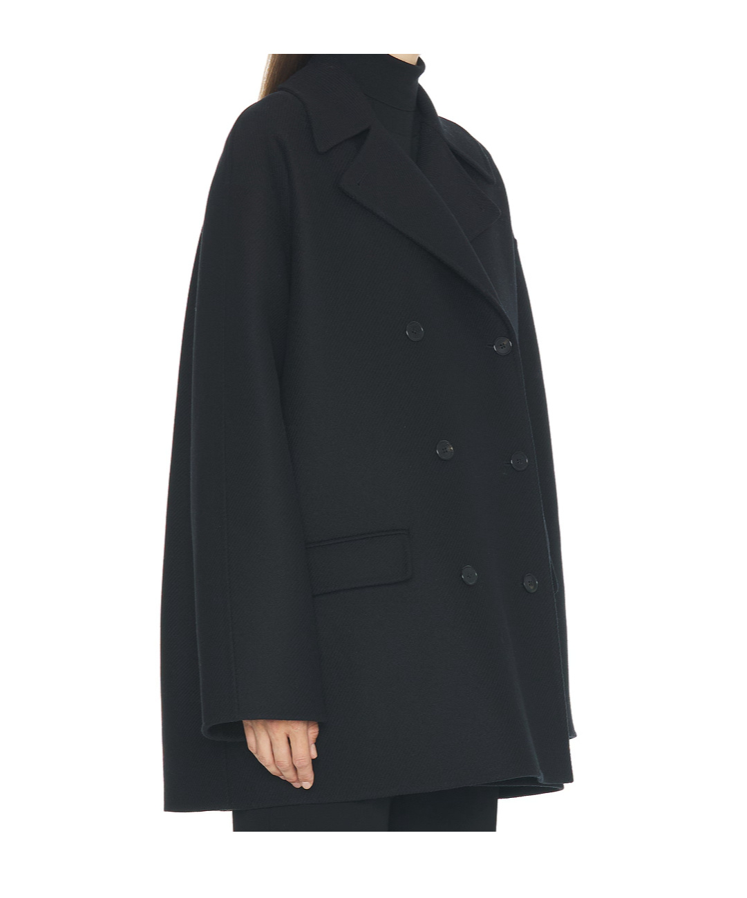 The Row Long-sleeved Coat In Black