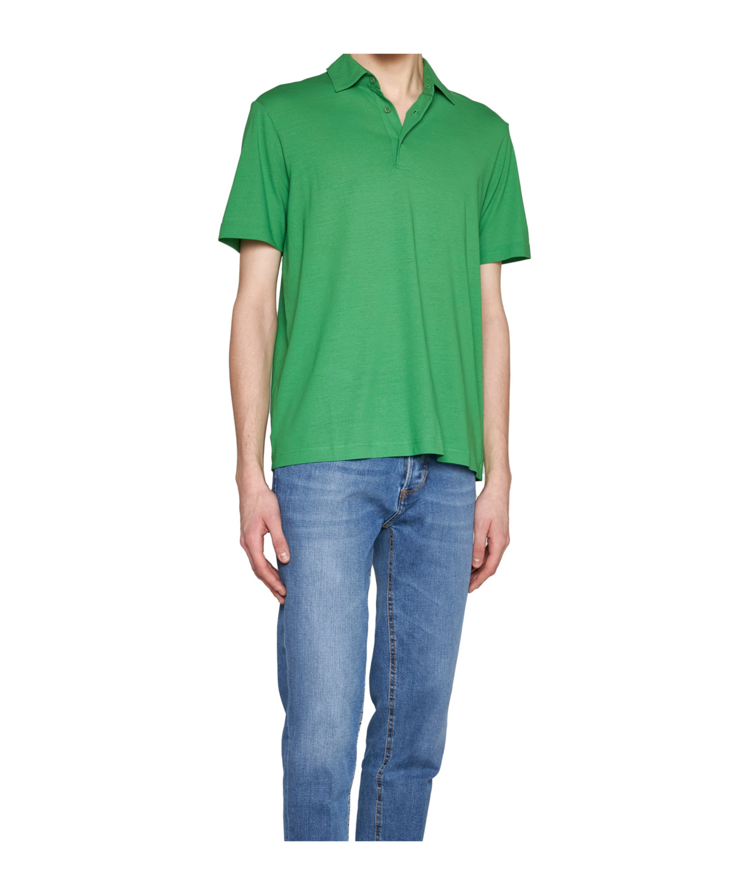 Herno Button-placket Polo Shirt In Green