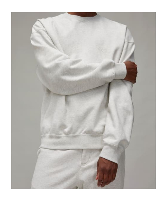 Y-3 Brushed Terry Crewneck Sweatshirt In White