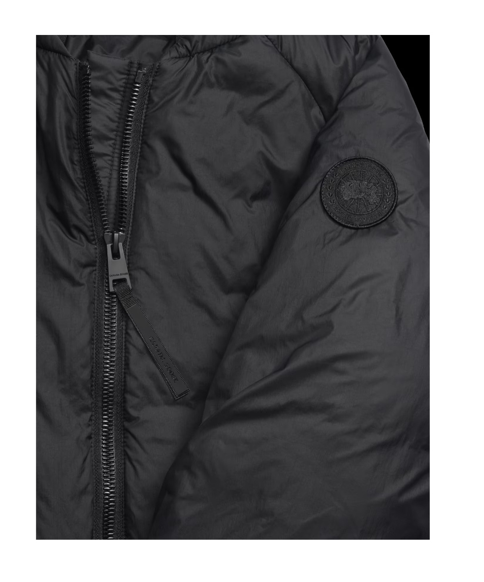 Canada Goose Cropped Lightweight Quilted Bomber Jacket In Black