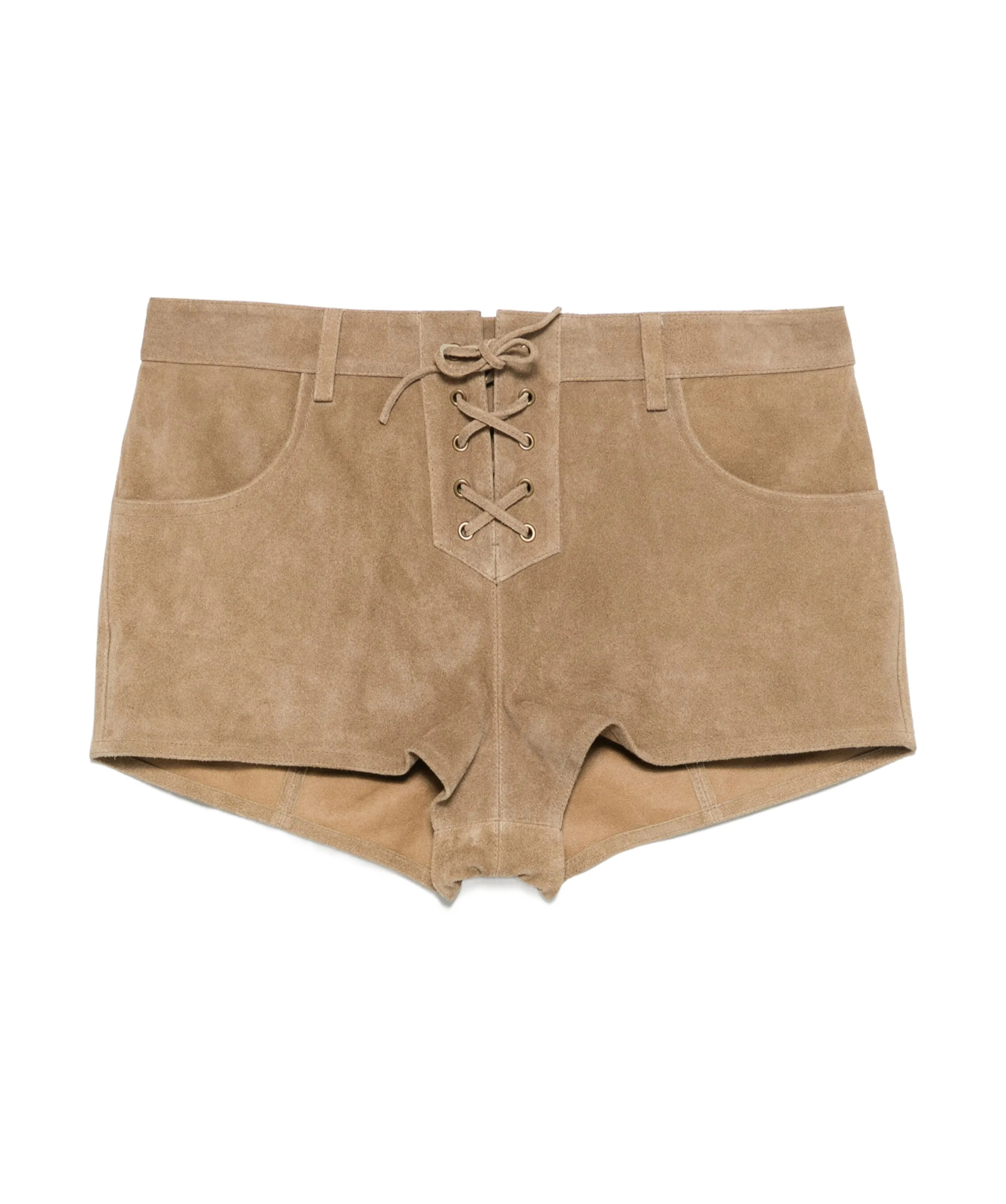 Shop Isabel Marant Belt Loop Shorts In Light Beige