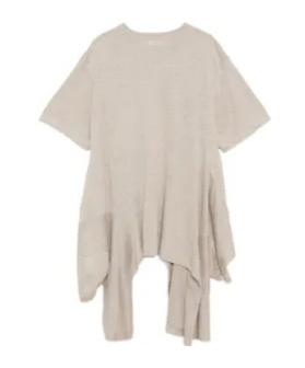 Comme Des Garçons Asymmetrical Ruffle T-shirt In Neutral