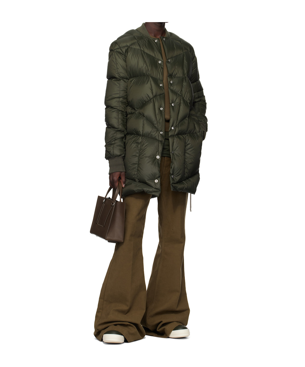 Rick Owens Khaki Porterville Flight Liner Down Coat In Green