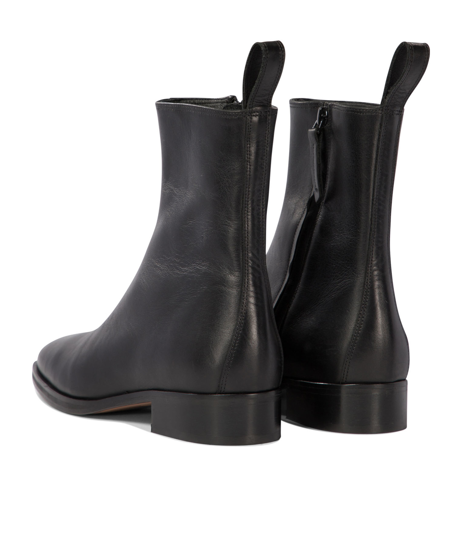 SOEUR SQUARE-TOED SHORT BOOTS 