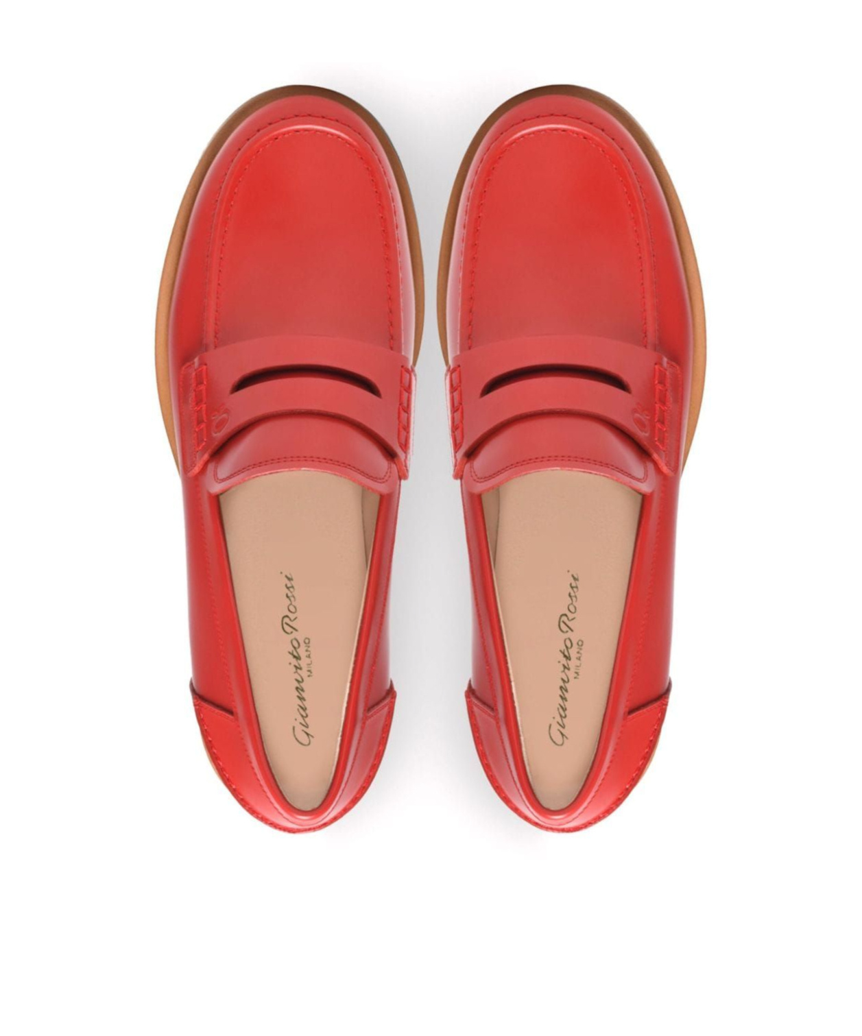 Gianvito Rossi Michael Loafers In Red