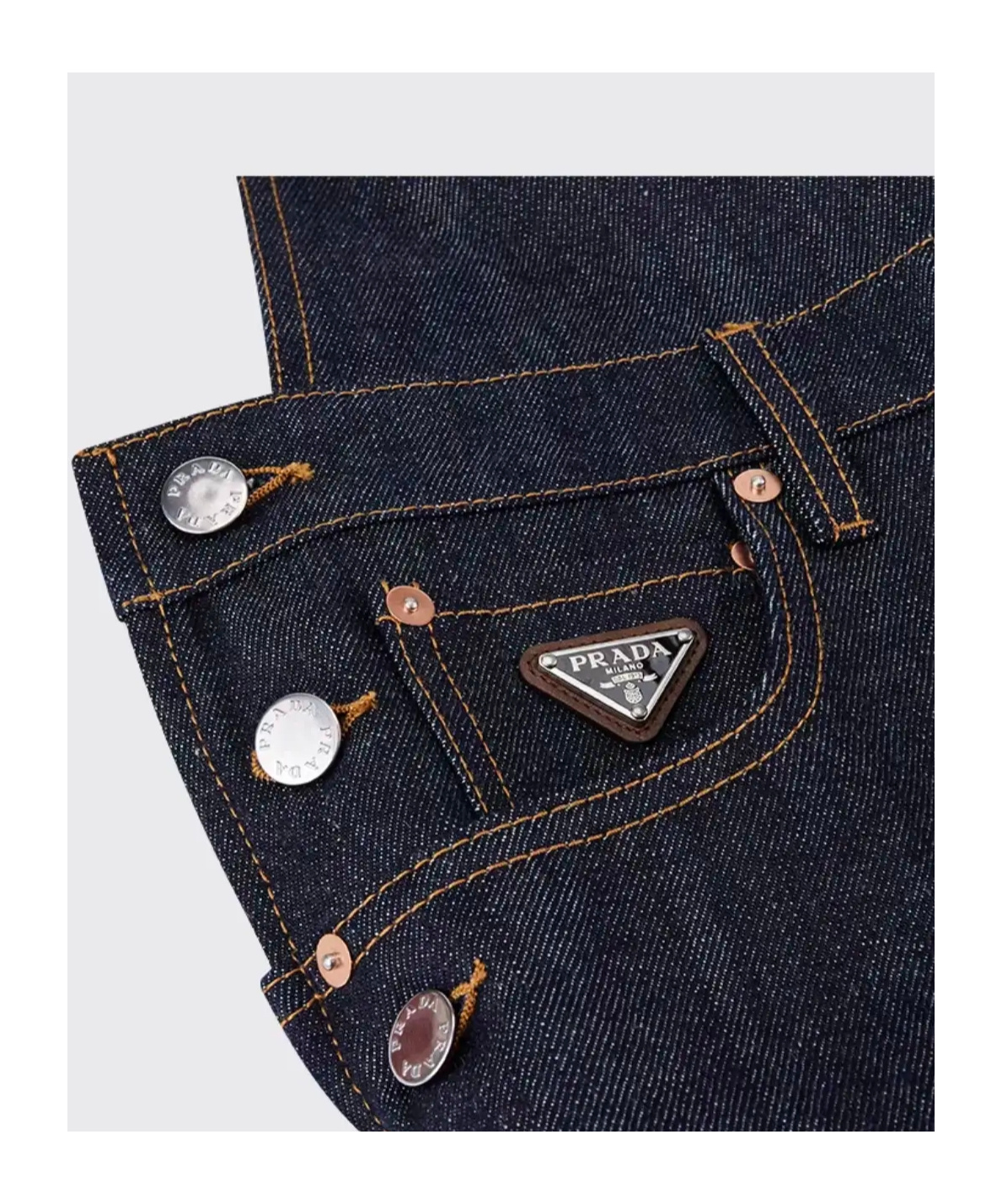 Prada Triangle Logo Jumpsuit In Blue