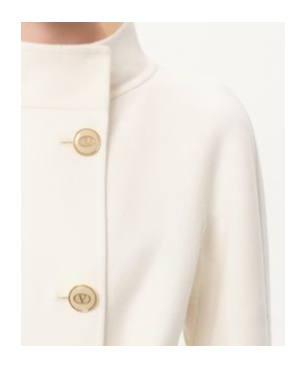 Valentino Wool-cashmere Double-breasted Overcoat In White