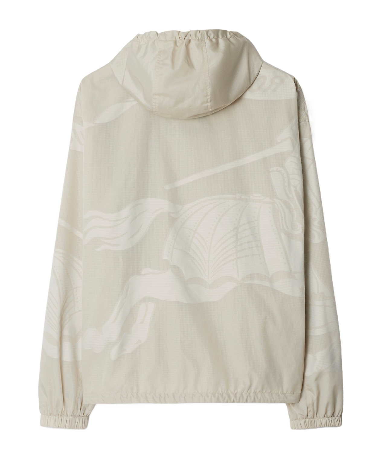 Burberry Equestrian Knight Logo Nylon Coat In Nude