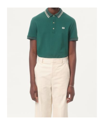 Valentino Polo Jersey Regular Embroidered Dreamatic In Green