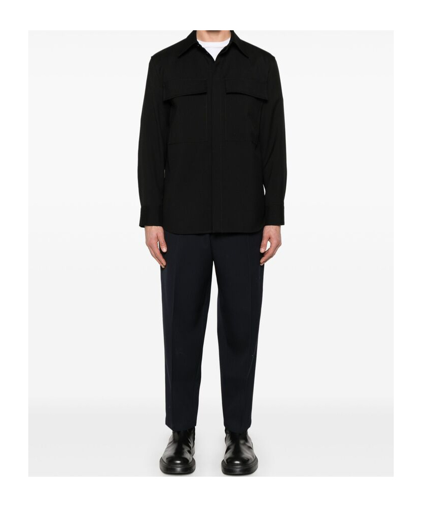 Jil Sander Wool Shirt In Multicolor