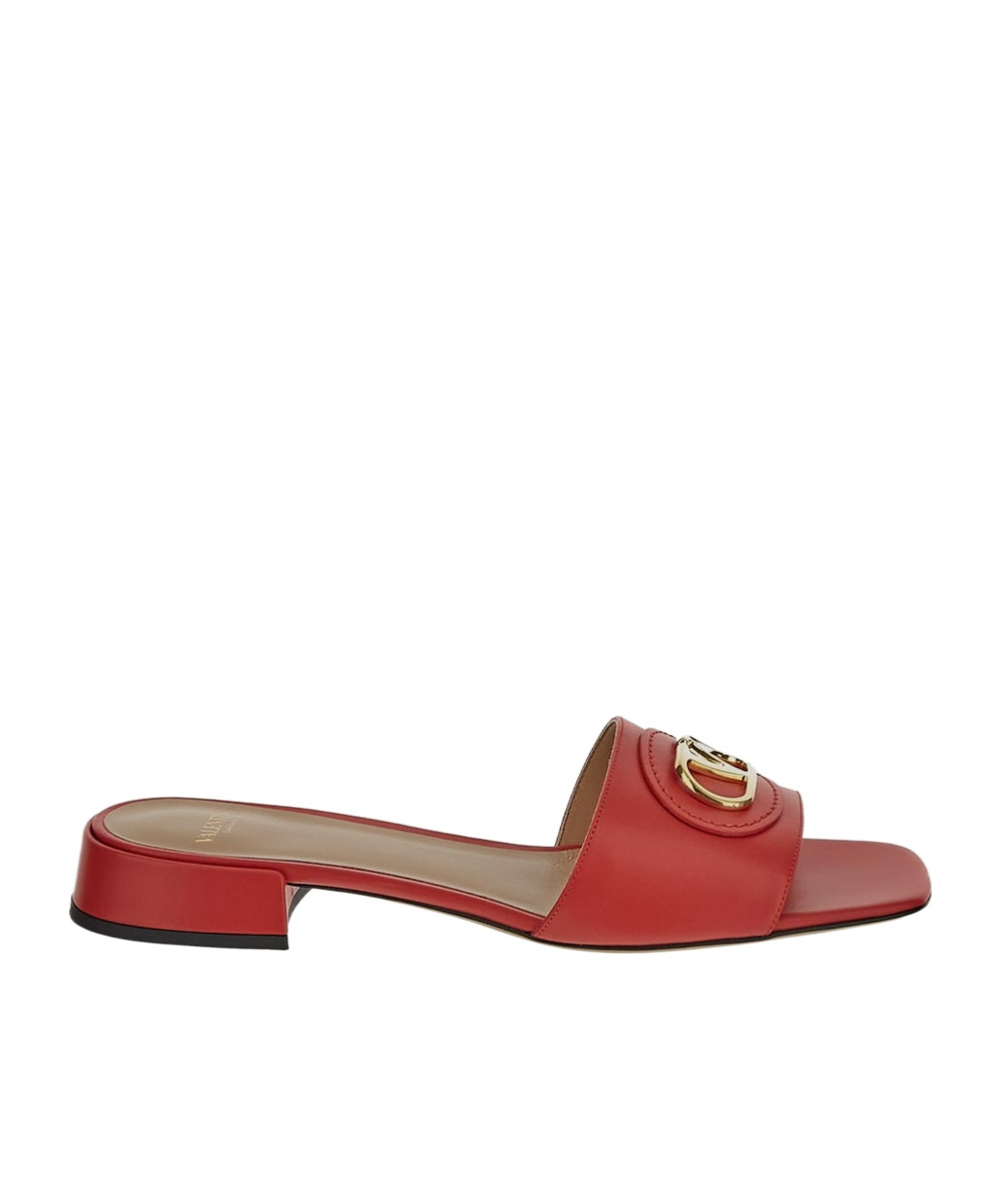 Valentino Vlogo-detail Slide Sandals In Brown