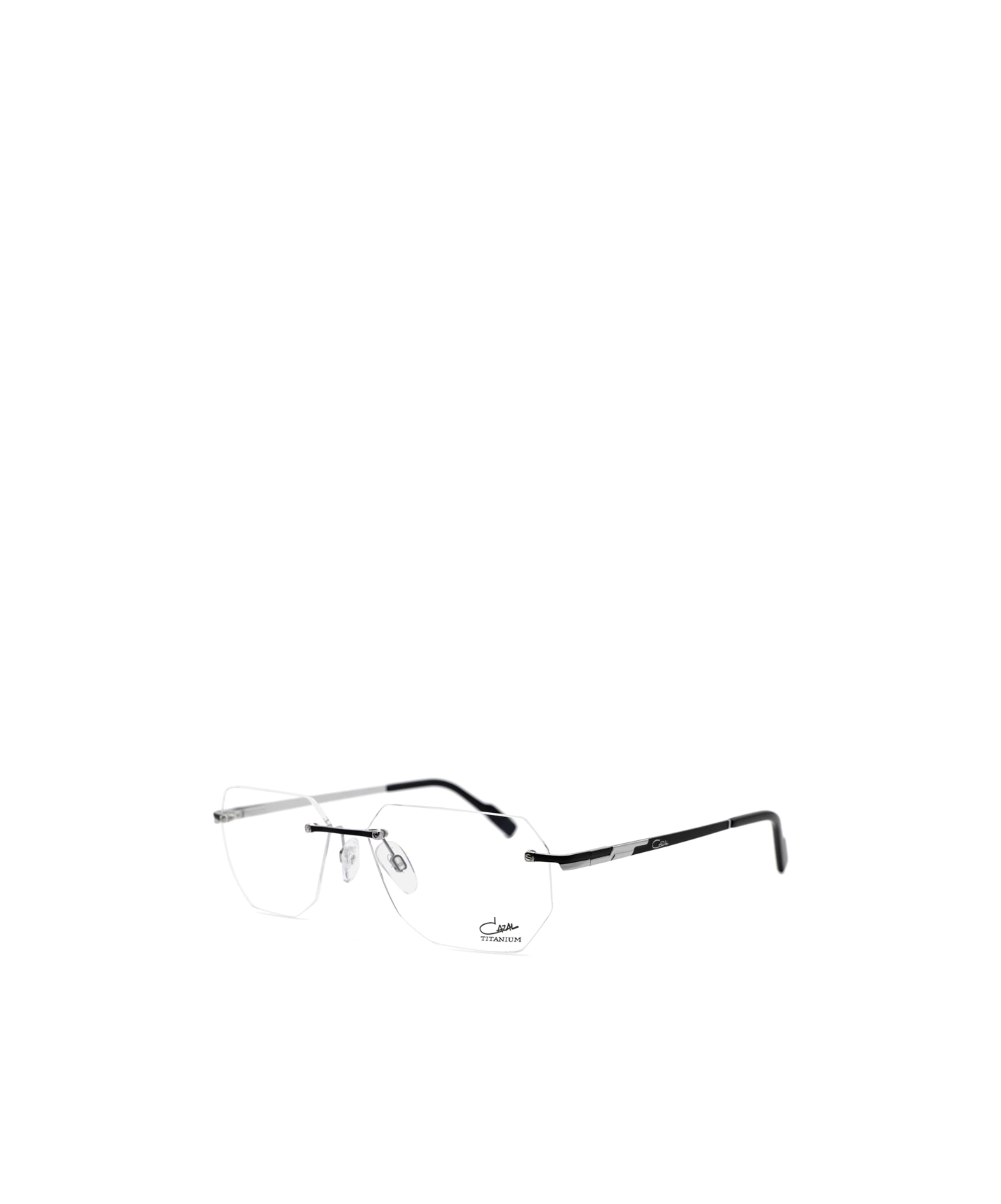 Cazal Frameless-design Logo-engraved Glasses In White