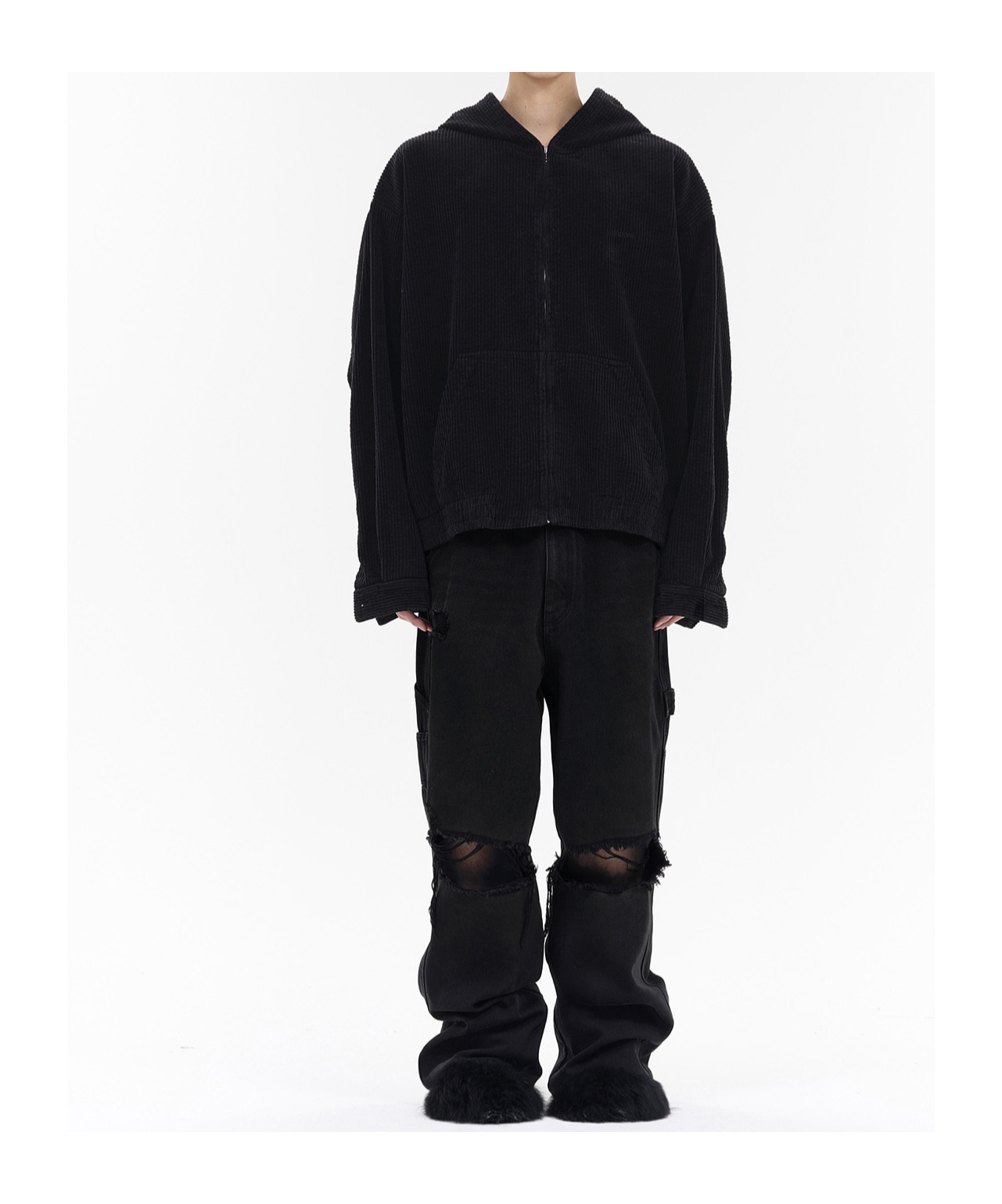 We11 Done Ripped Jeans In Black