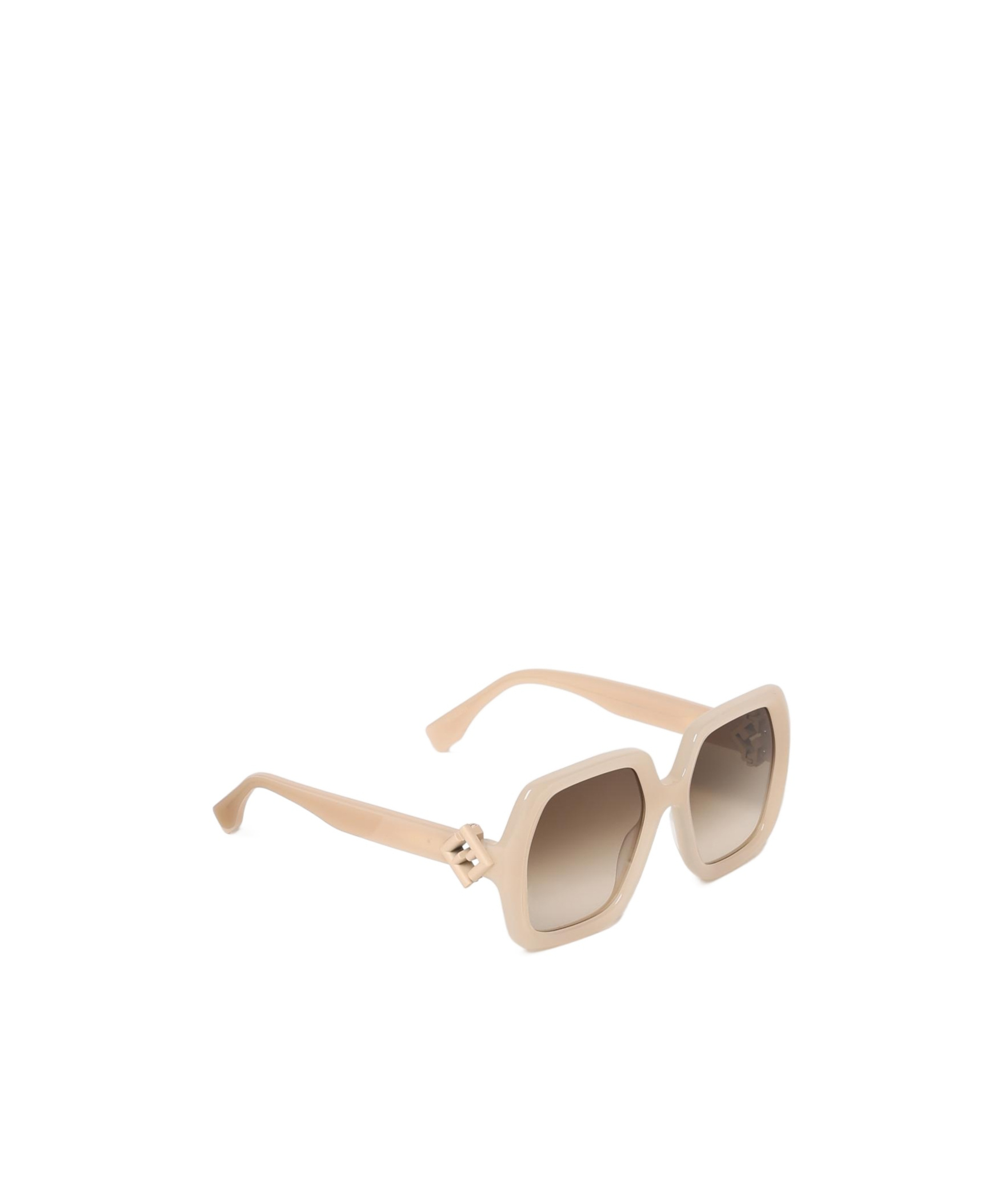 Fendi Eyewear Geometric Frame Sunglasses In Nude