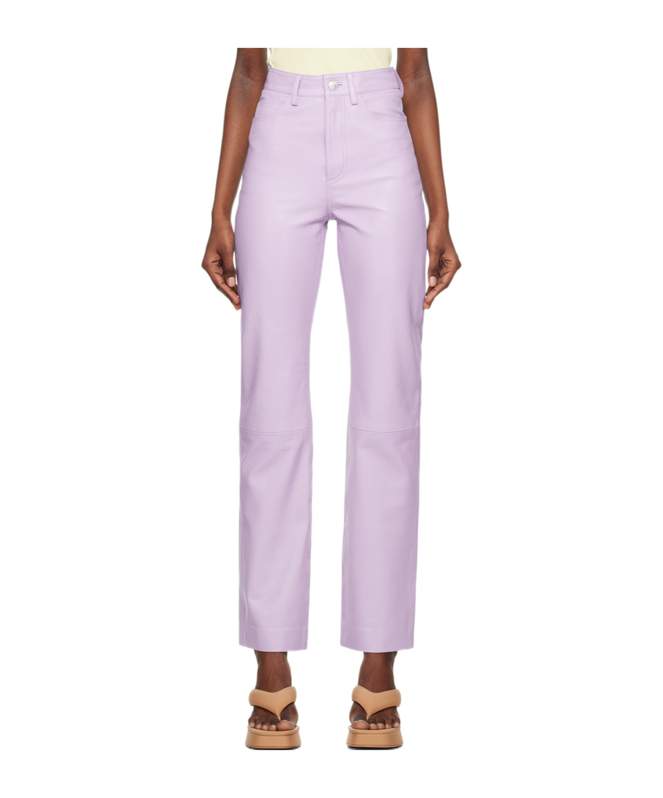 Remain Birger Christensen Belt-loop Casual Pants In Purple