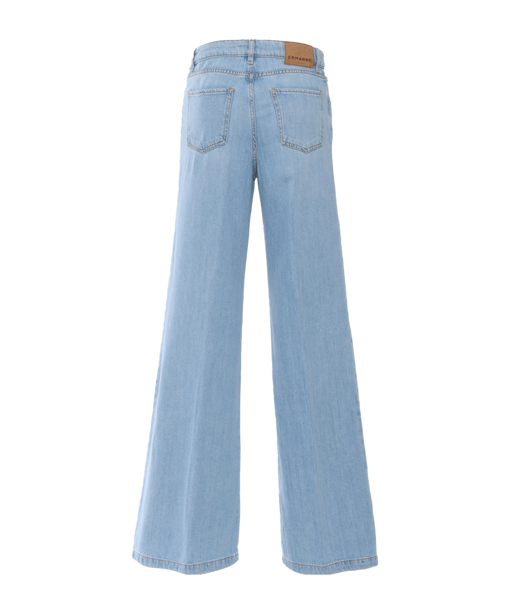Ermanno Scervino Denim Trousers With Belt Loops In Blue