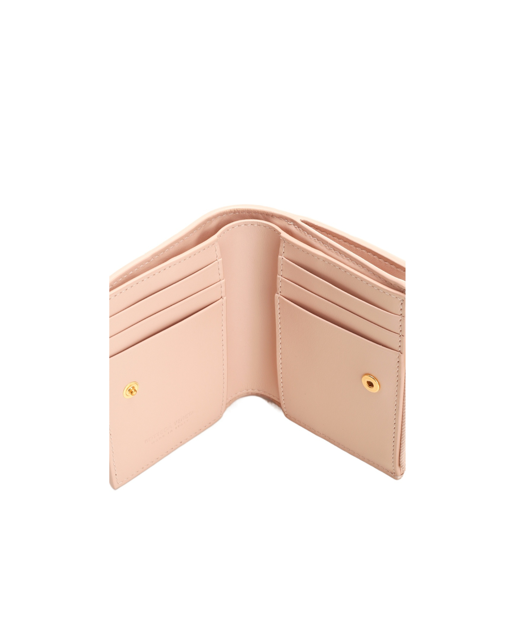Bottega Veneta Cassette Leather Wallet In Nude