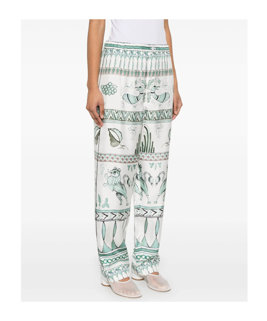 FABIANA FILIPPI FABIANA FILIPPI ALL-OVER PRINTED SATIN TWILL TROUSERS
