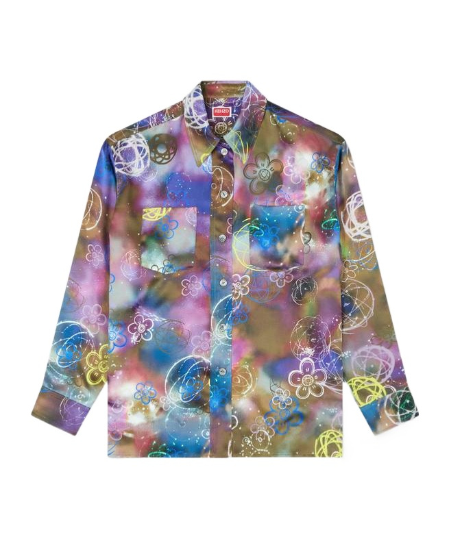 Kenzo X Futura 2000 Floral-atom Shirt In Multi