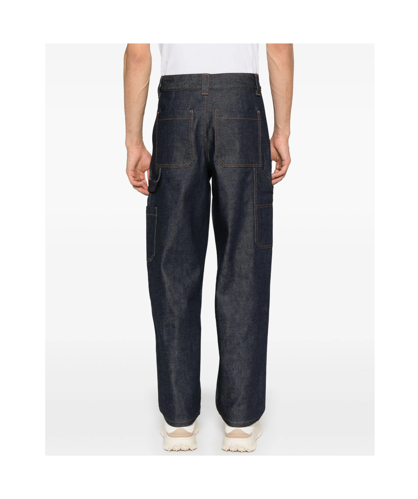 Apc A.p.c. A.p.c. Dark Blue Denim Straight Leg Jeans In Black