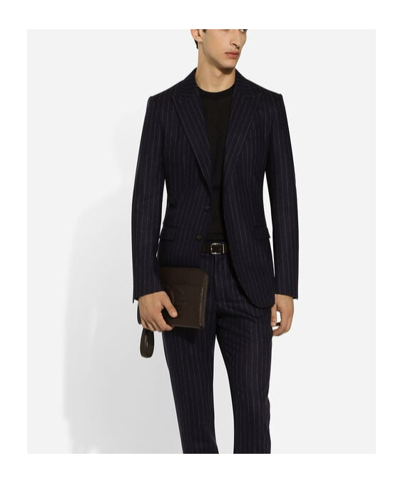 Dolce & Gabbana Pinstripe Single-breasted Jacket In Black