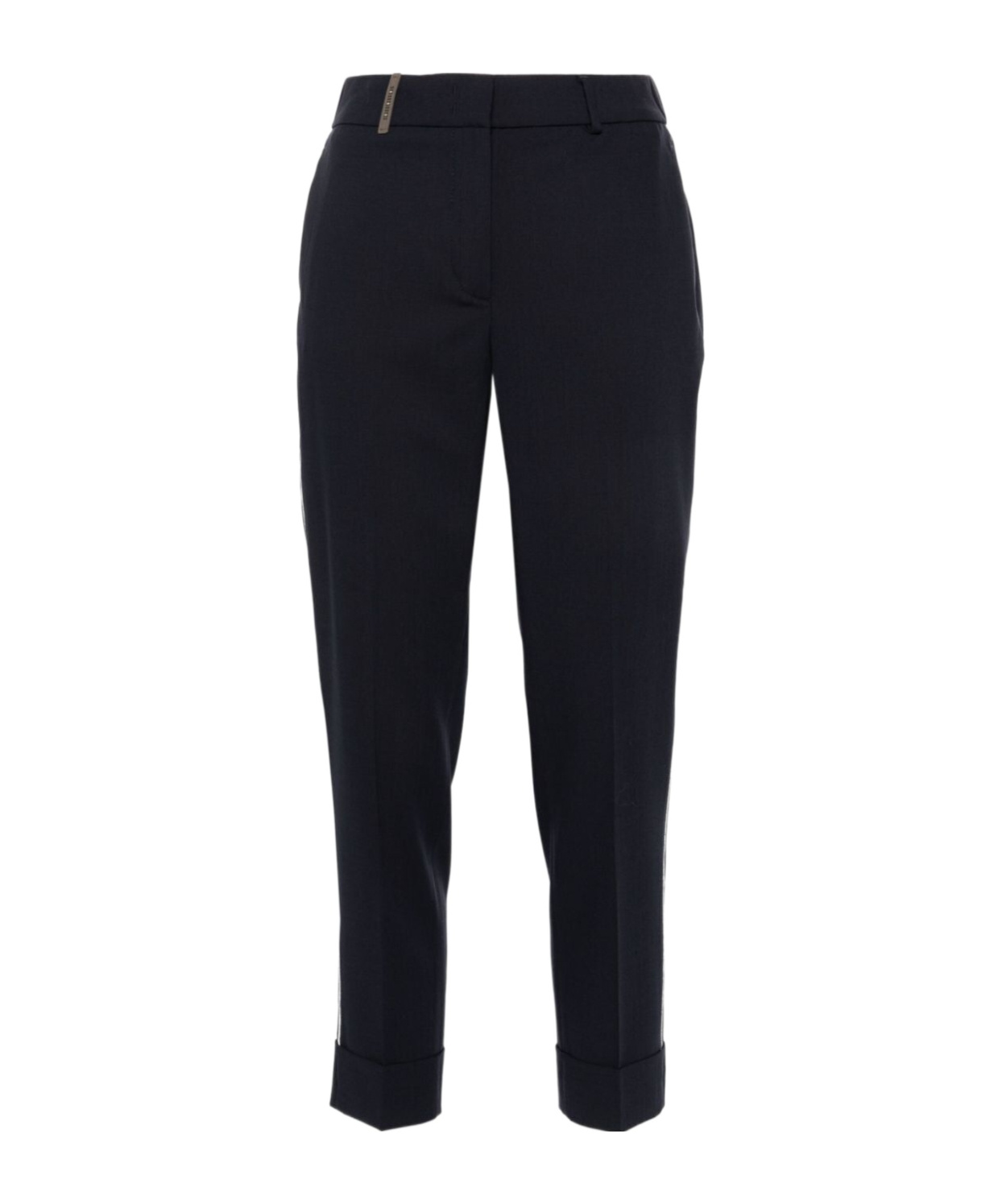 Peserico Belt Loops Slacks In Black
