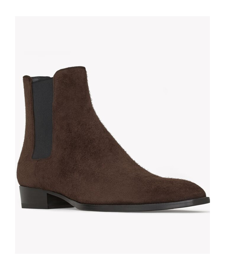 Saint Laurent Wyatt Boots In Green