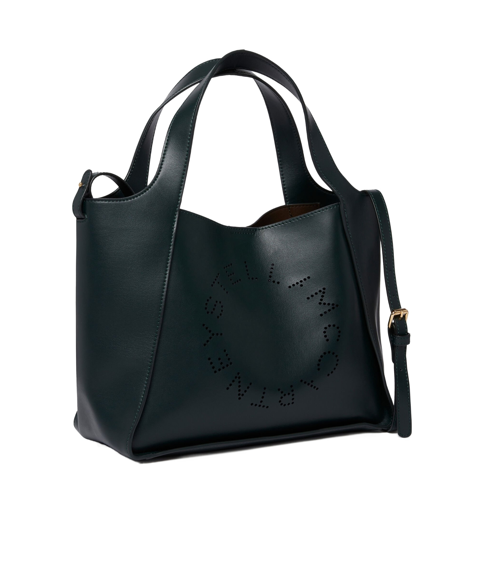 Stella Mccartney Tote Bag With Perforated Logo In Black