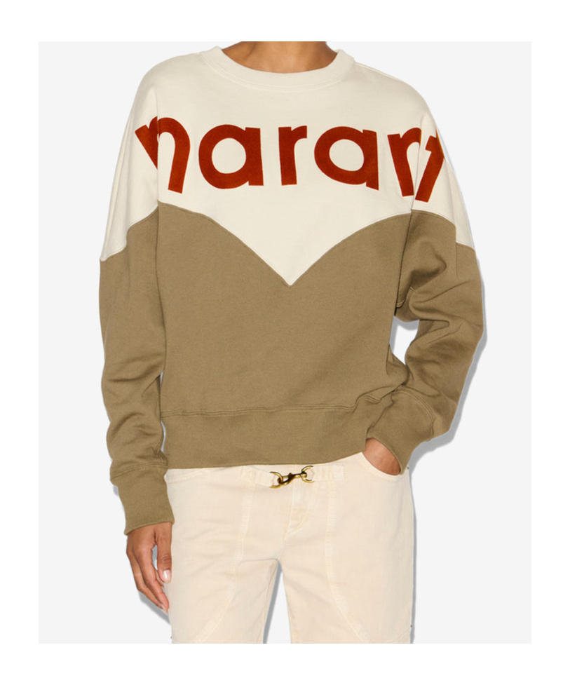 Isabel Marant Étoile Isabel Marant Etoile Two-tone Cotton Blend Houston Sweatshirt