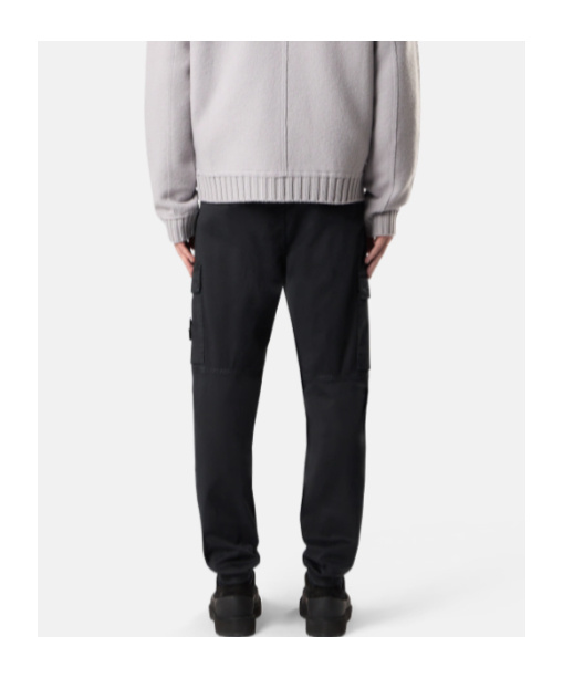 Stone Island Regular-tapered-fit Cargo Pants With Elasticated Waistband In Black