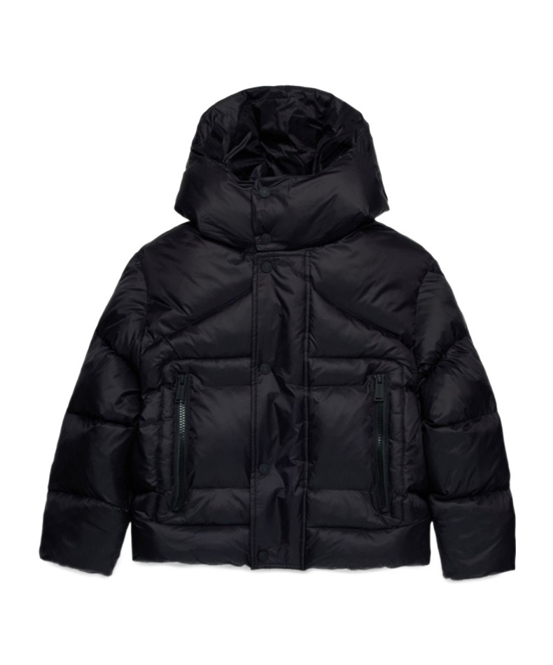 Shop Dsquared2 Puffer Jacket With Hood In Black