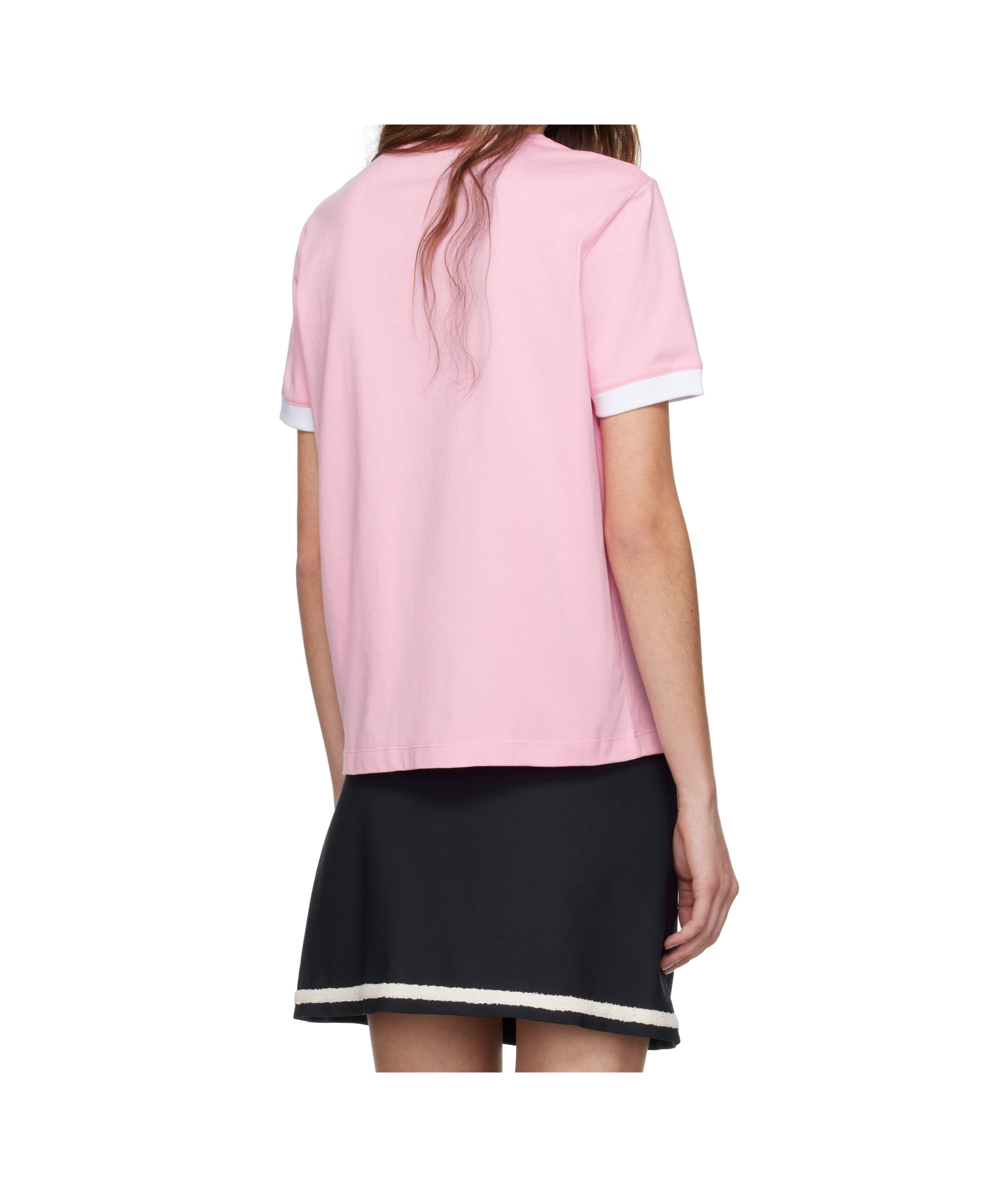 Msgm "sailor Kitten" Print T-shirt In Pink
