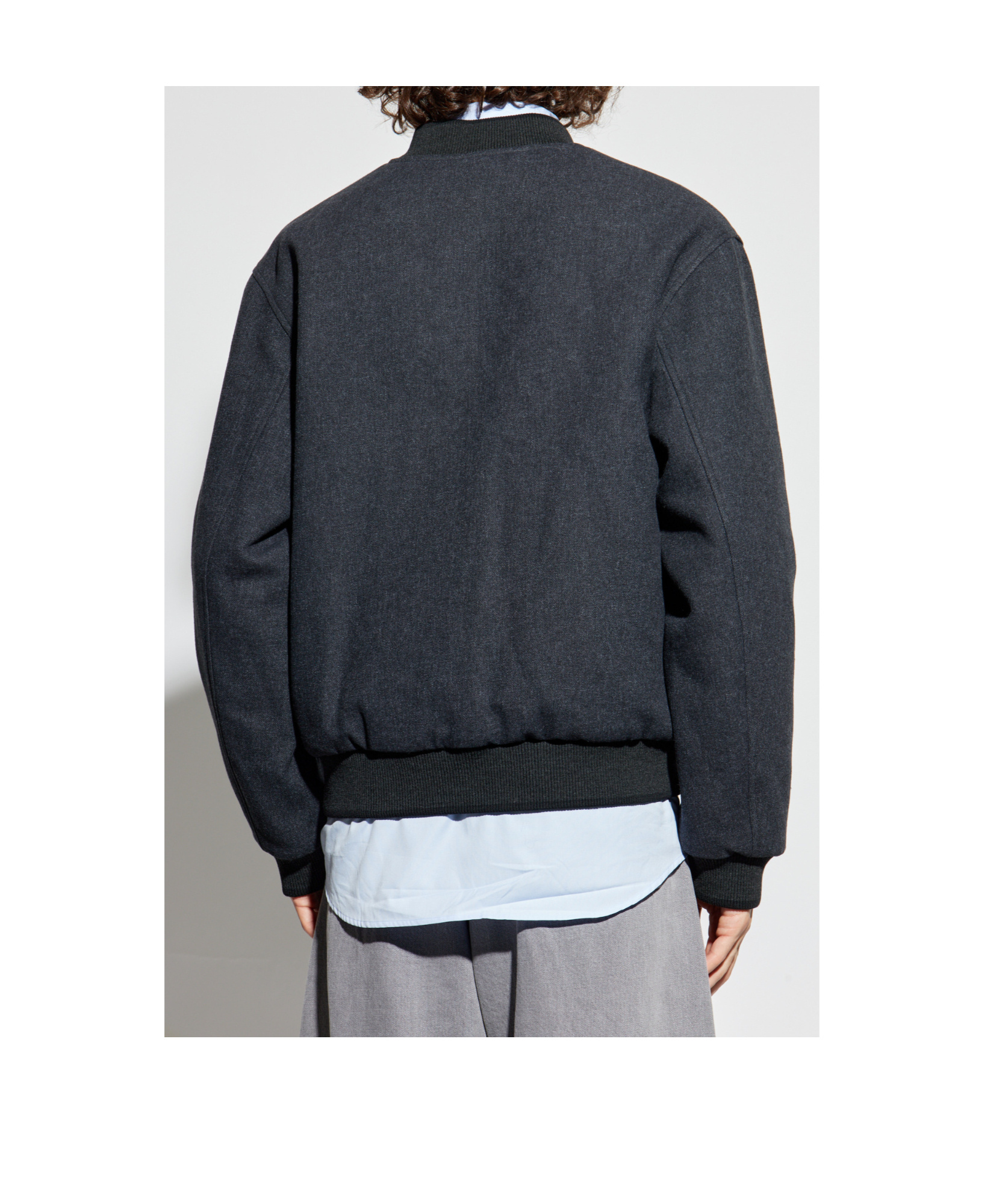 Dries Van Noten Volker Reversible Black Cotton Blend Jacket In Blue