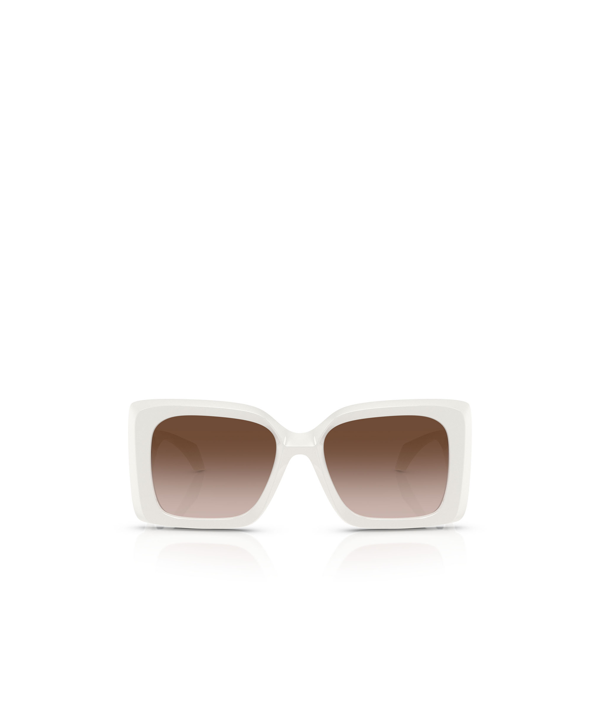 Versace Geometric Frame Sunglasses In White