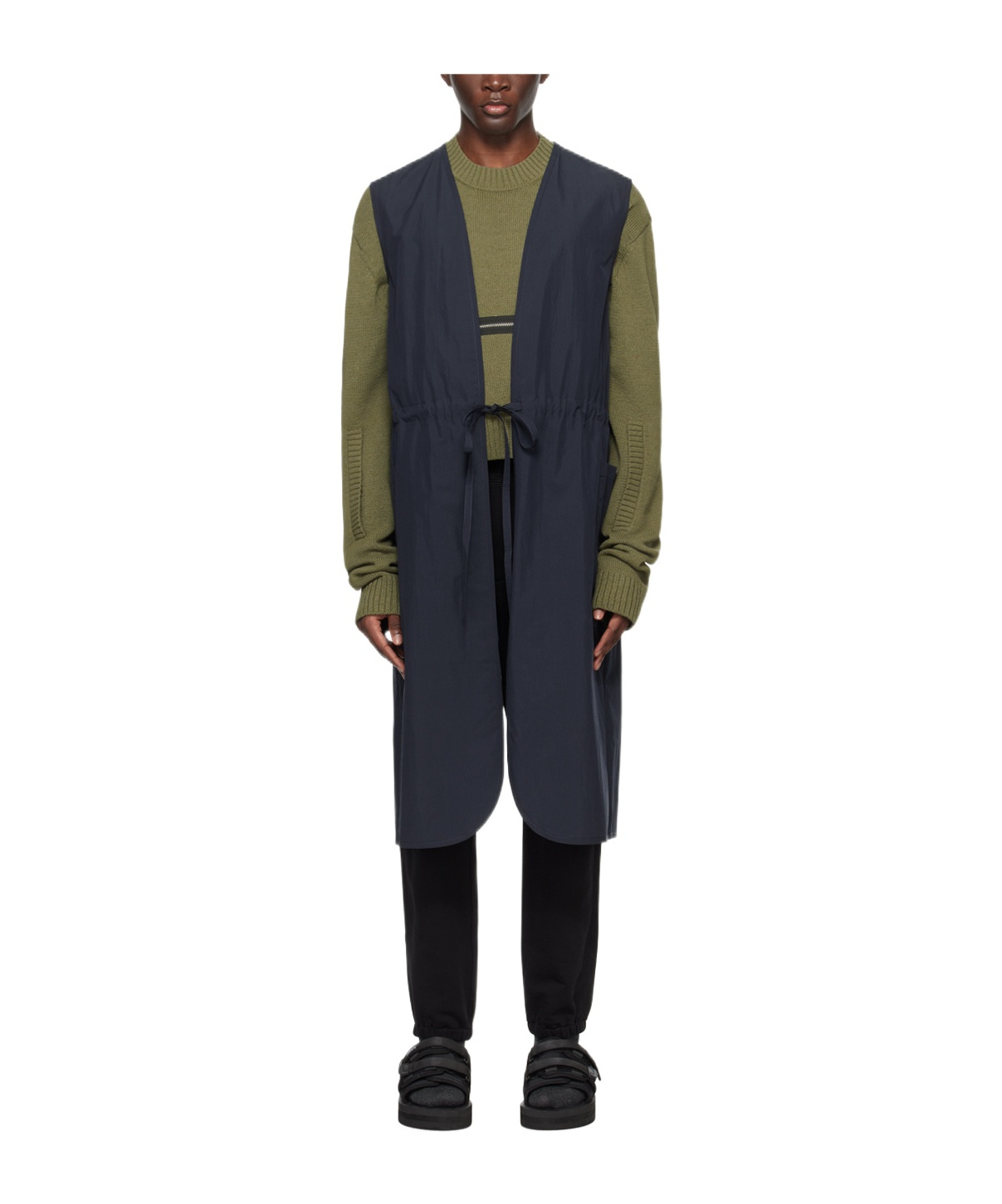Craig Green Lab Sleeveless Coat In Black