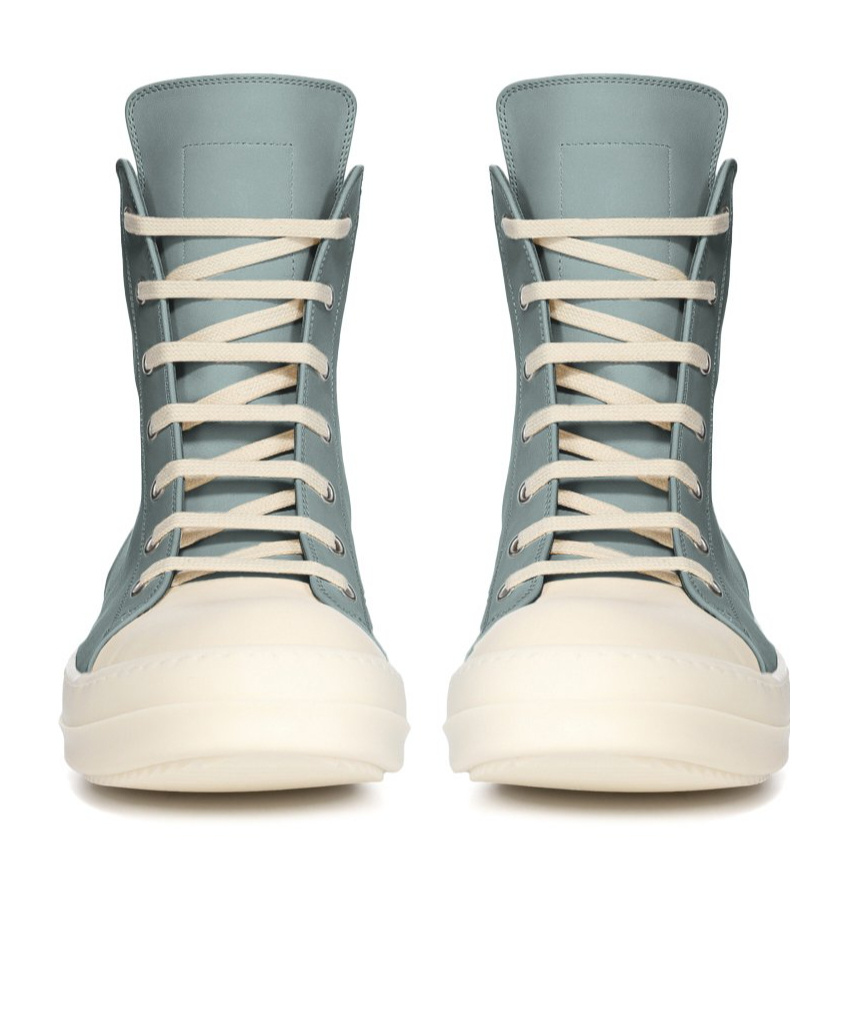 Rick Owens Lace-up High-top Sneakers In Gray