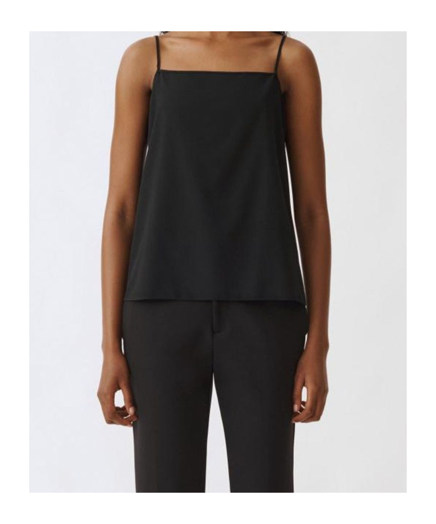 Fabiana Filippi Spaghetti Strap Tank Top In Black