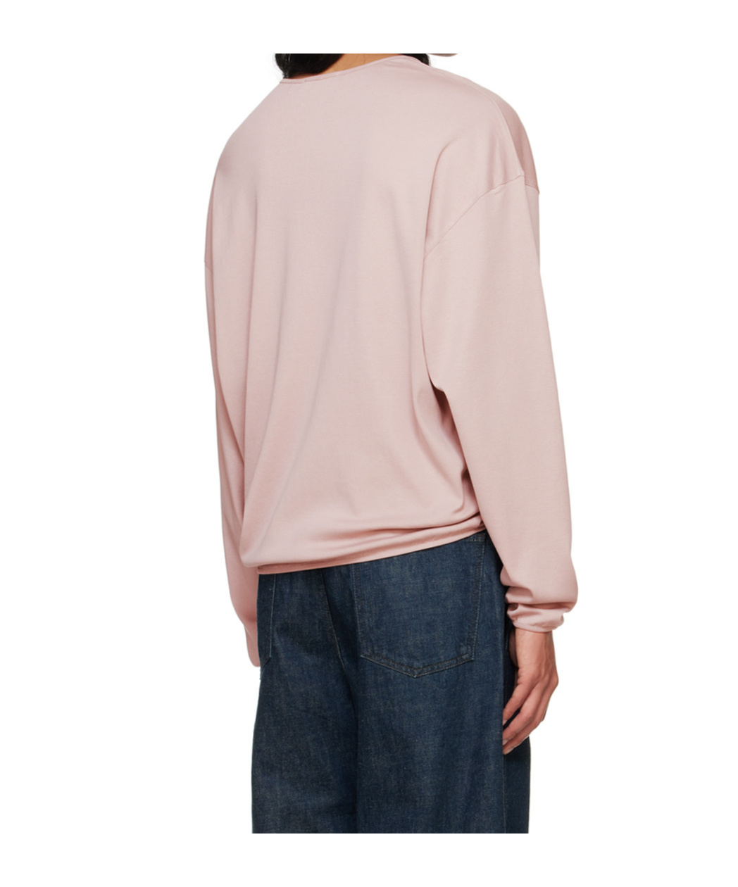 Lemaire Pink Relaxed Long Sleeve T-shirt In Pink
