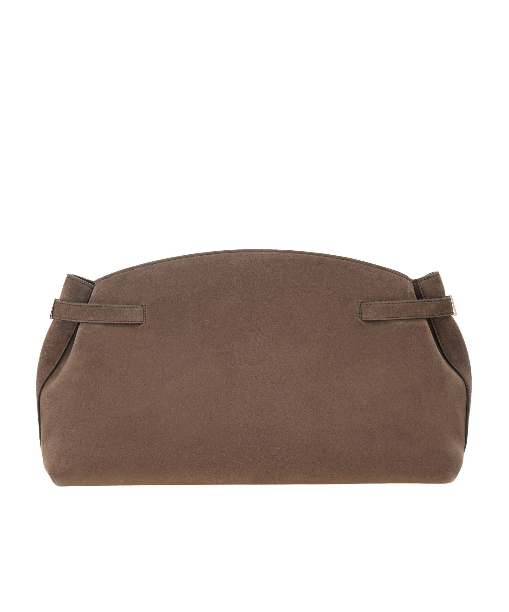 Ferragamo Large Hug Clutch Bag In Cement