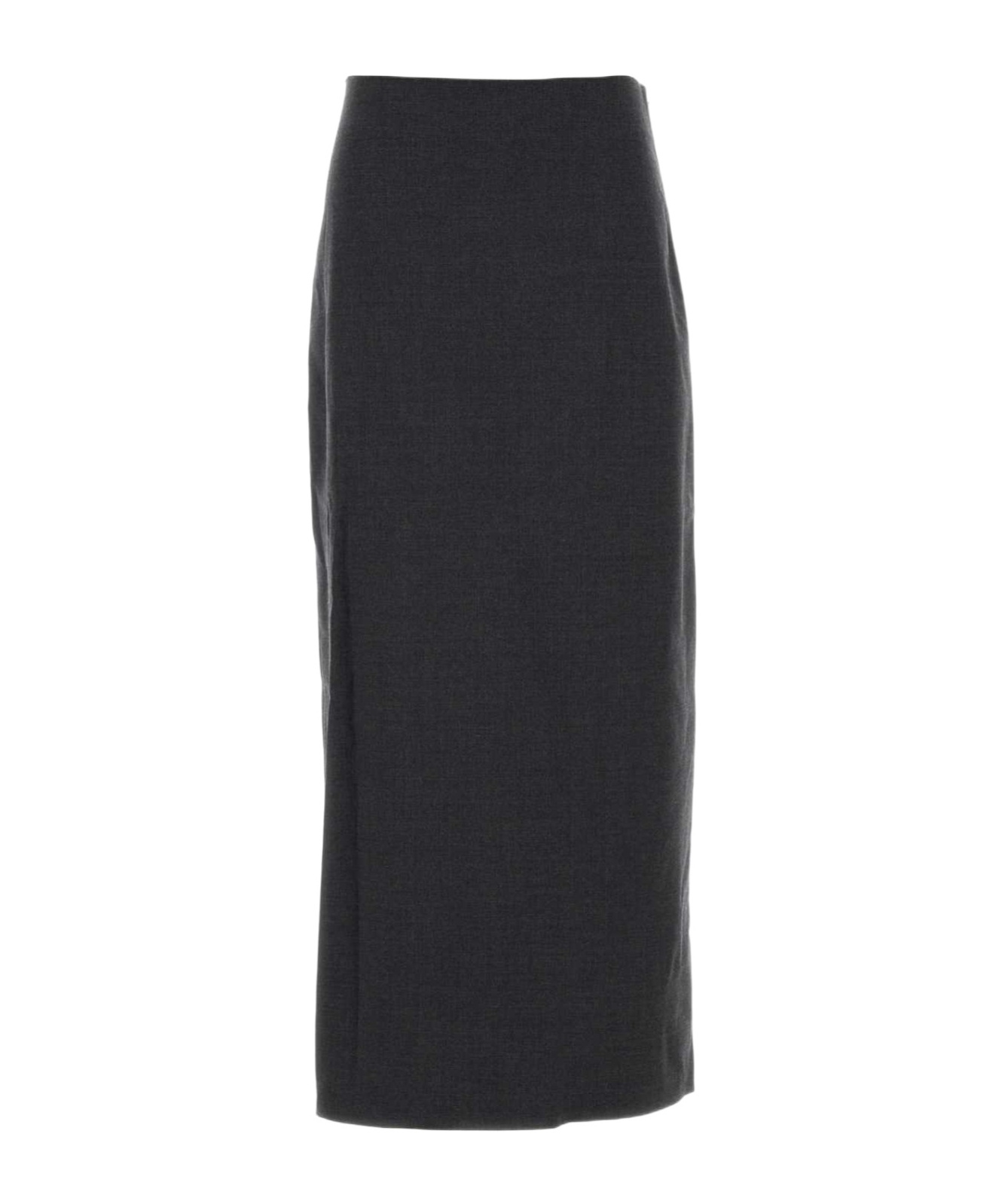 Loulou De Saison Back-vent Long Pencil Skirt In Black