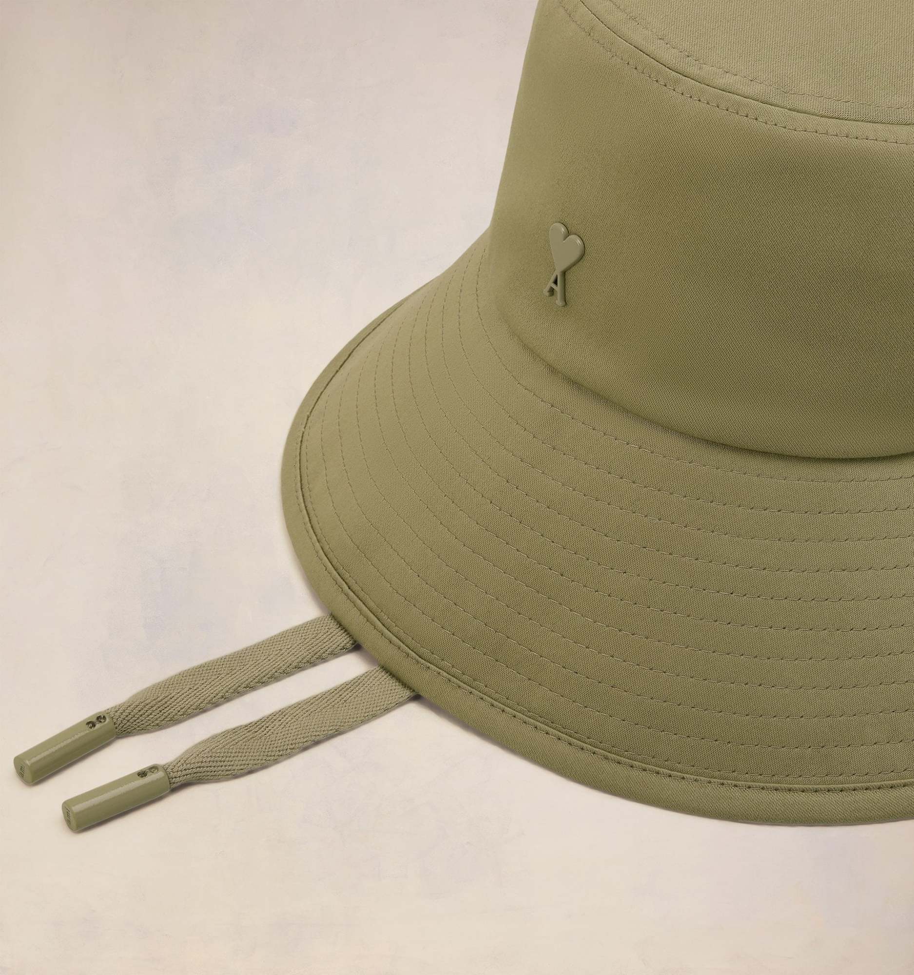 Ami Alexandre Mattiussi Logo With Rope Fisherman's Hat In Brown