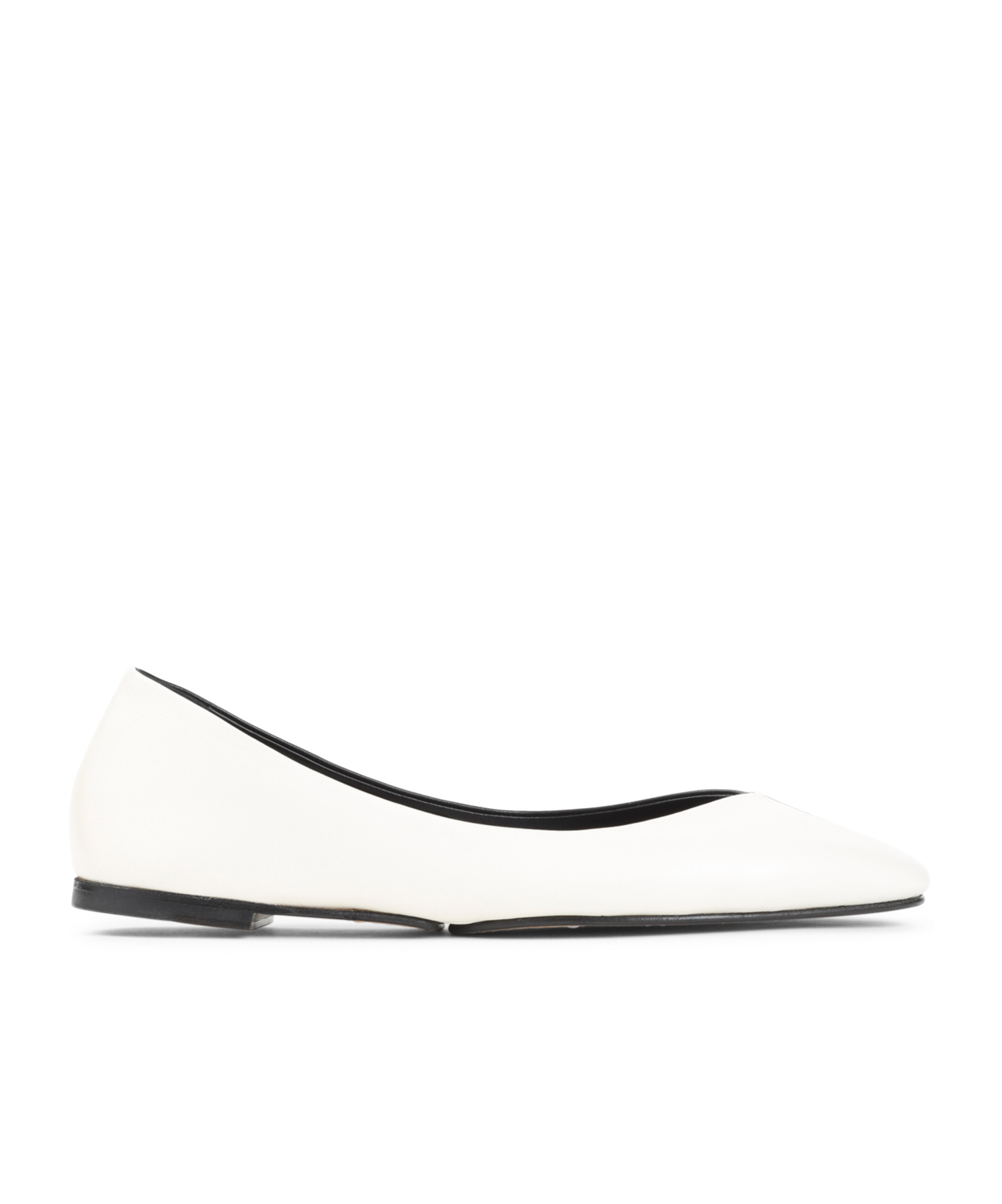Jacquemus Ovalo Two-tone Ballet Flats In Black