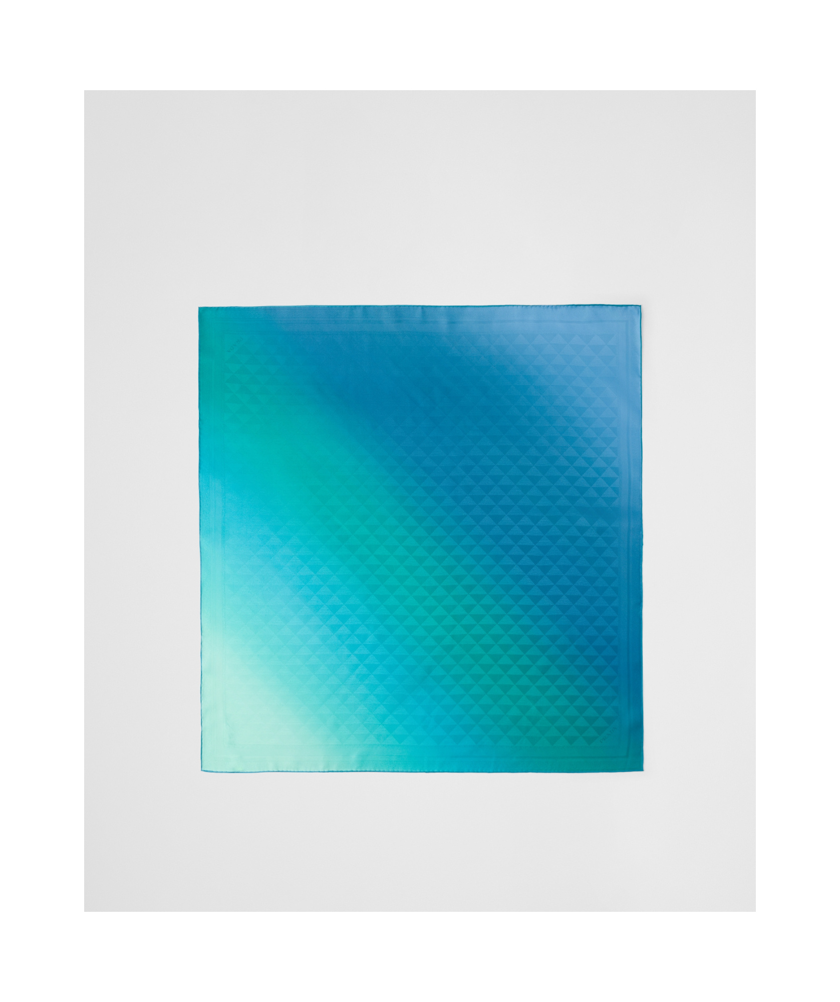 Prada Printed Silk Twill Scarf In Green