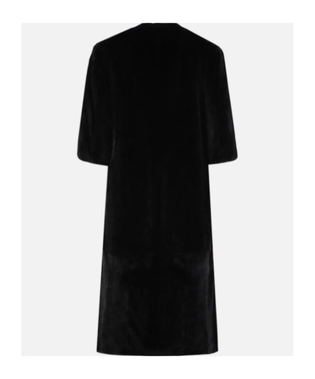Prada Round Collar Fur In Black