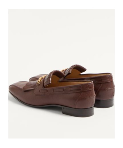 Shop Valentino Vlogo Signature Kidskin Loafer With Fringes In Brown