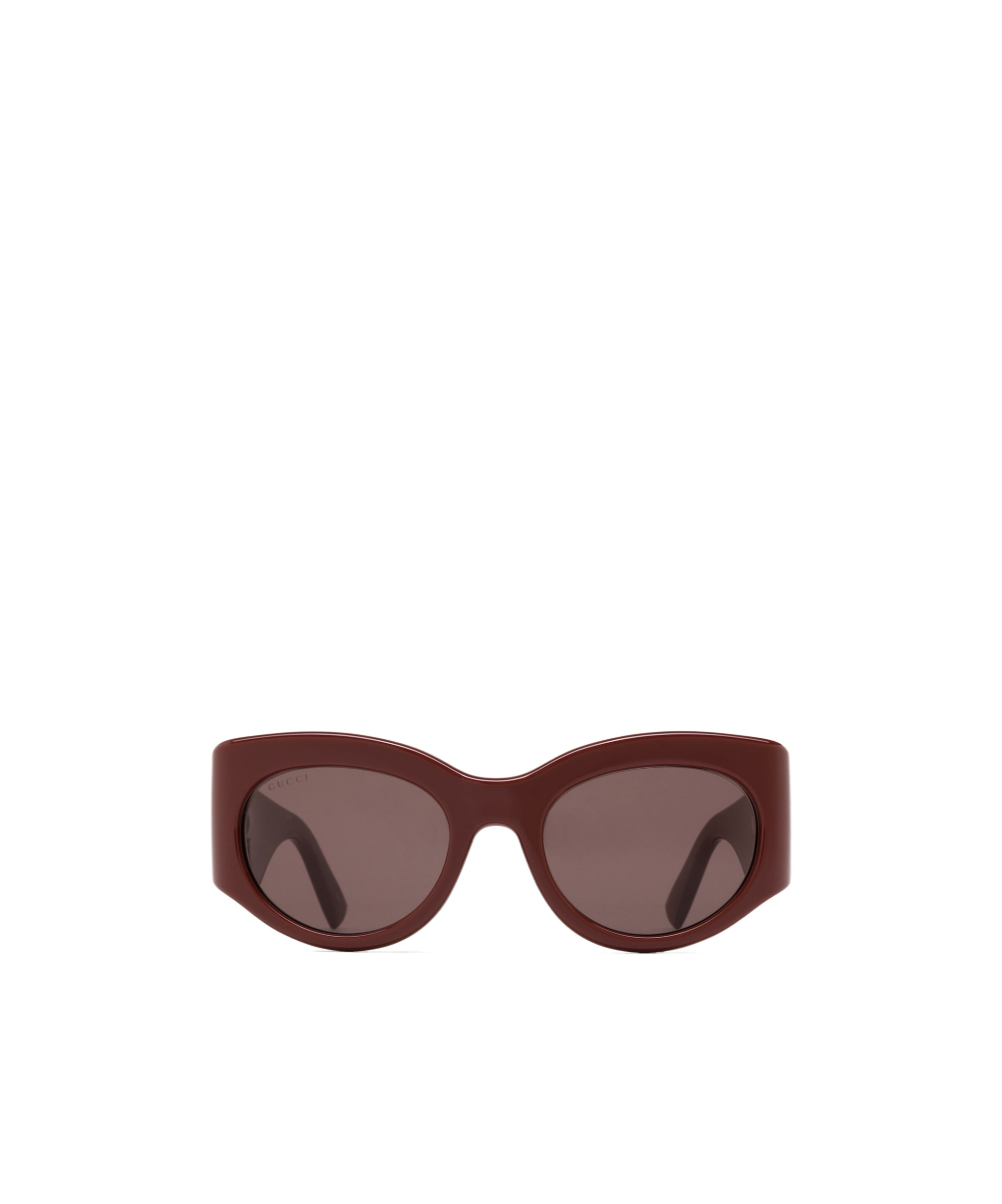 Gucci Oval-frame Sunglasses In Brown