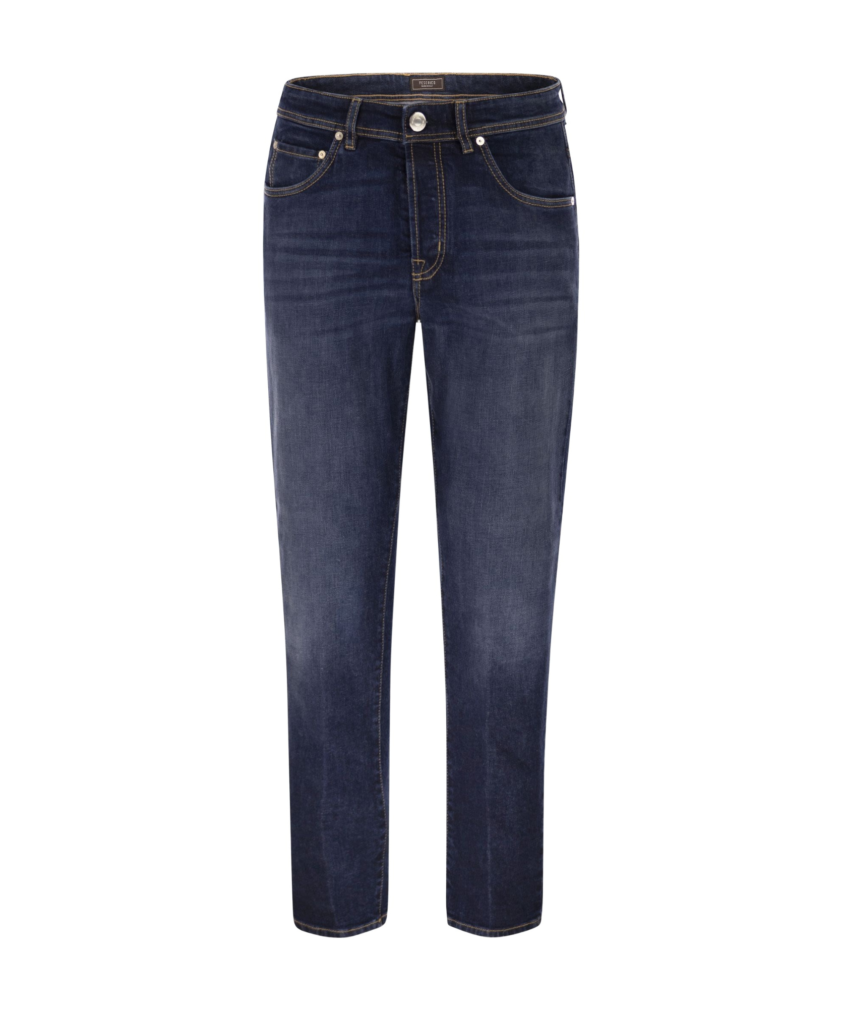 Peserico 5-pocket Stretch Cotton Twill Denim In Blue
