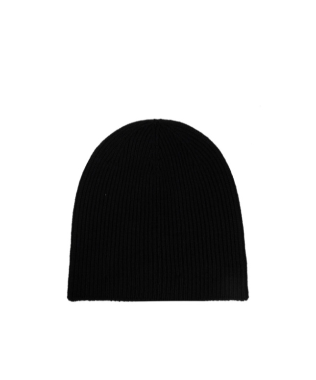 Dsquared2 Wool Beanie With Front Embroidery In Black