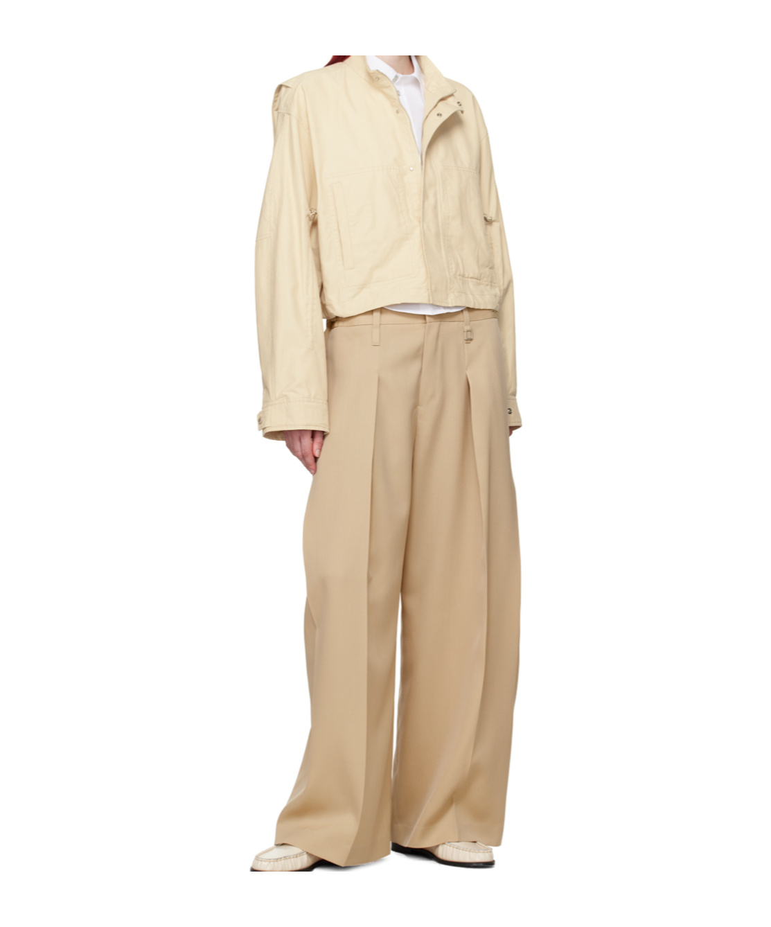 WOOYOUNGMI BELT LOOPS SLACKS